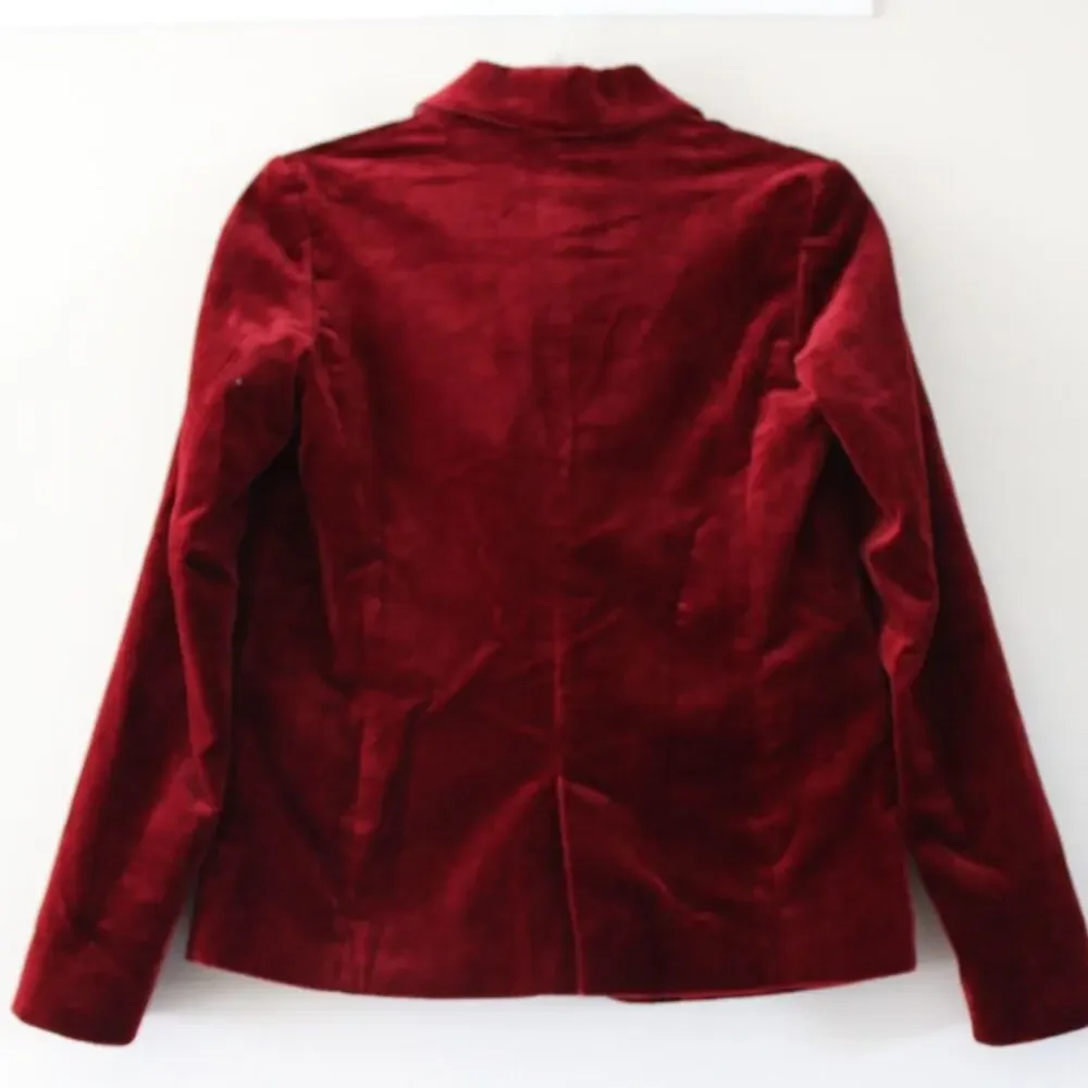NWT Bonpoint‎ Women's Janet Velvet Red Blazer Jacket 34 (US 2)